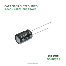 50x Capacitor Eletrolítico 6,8uf x 450v 105graus