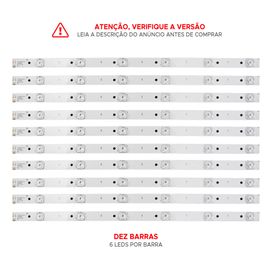 Kit 10 Barras De Led Compatível TCL 49k1us - ChipSCE