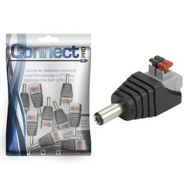 10x Conector P4 Macho Com Borne 2.5 5.5mm Engate Rápido