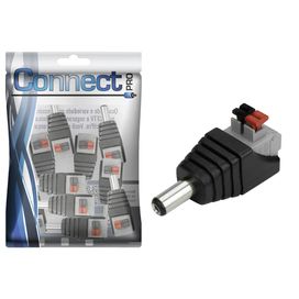10x Conector P4 Macho Com Borne 2.1 5.5mm Engate Rápido