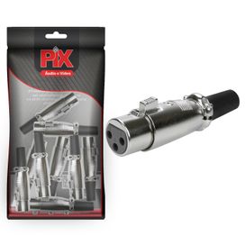10x Plug Cannon Fêmea com Trava Profissional - Série Metal