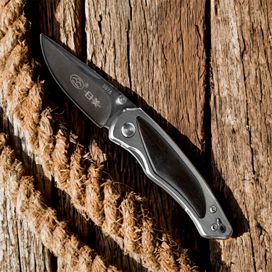 M500-A Canivete Retrátil De Bolso c/ Trava p/ Camping Pesca