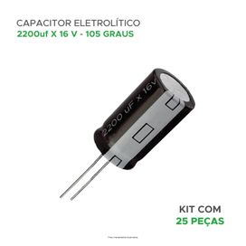 25x Capacitor Eletrolítico 2200uf x 16v 105graus