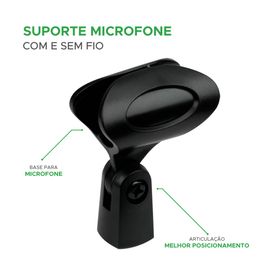 5x Cachimbo Para Microfone Com Fio Suporte Profissional