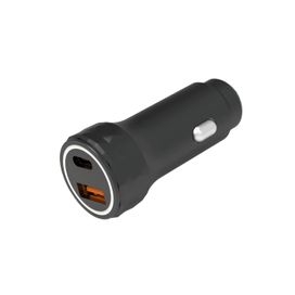 Carregador Veicular Duplo 30w Turbo Usb Pd A + Tipo C 30w