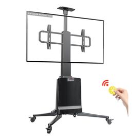 Suporte De Chão Para Tv 55" a 85" Elétrico Com Regulagem Controle Remoto - North Bayou