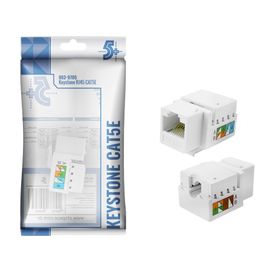 10x Keystone Fêmea Rj45 Cat5e Alta Qualidade - 5+