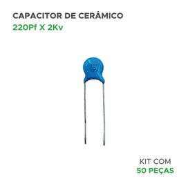 50x Capacitor De Disco Cerâmico 220pf 2kv