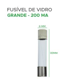 100x Fusível De Vidro 6x30 Grande 250ma - Green