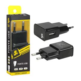 Base Turbo Usb Para Carregador de Celular 5V 2.1A Preto - 5+