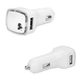 Carregador Veicular 12V Smartphone Usb 2.1A Branco - 5+