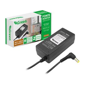 Fonte Carregador Para Monitor 14v 2.14a S19b300 S19b300b S23b550v - Green