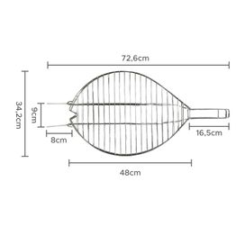 Grelha Dupla Churrasco 36x50cm - Assados Com Trava