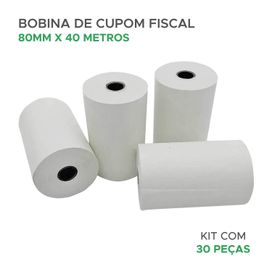 30x Bobina Cupom Fiscal 80mm X 40m - KOKAY