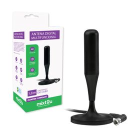 Antena Tv Digital Mixtou Uhf Vhf Interna Premium Cabo 1,8mts