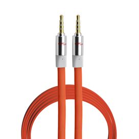 Cabo P2 + P2 Flat Estéreo 100% Cobre Profissional 3M Laranja