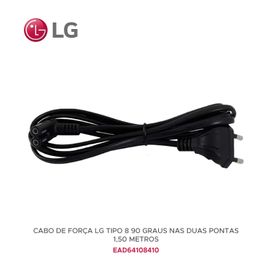 Cabo Força Tipo 8 90 Graus 1,5m TV LG Original EAD64108410