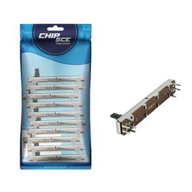 10x Potenciômetro Deslizante 20Ka Percurso 45mm Mesa de Som - ChipSCE