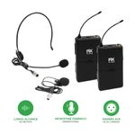 Microfone Sem Fio Duplo Com Receptor Lapela 632,10 Mhz - PIX