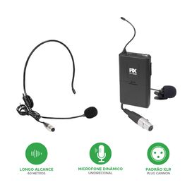 Microfone Sem Fio Uhf 60 Metros Lapela Headset 578,50mhz - PIX