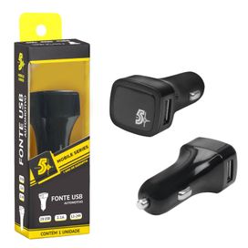 Carregador Veicular Rápido - Entrada USB - Com Garantia!