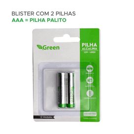 Pilha Green Palito AAA Alcalina Ultra LR03 com 2 unidades