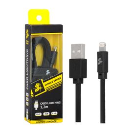 Cabo Lightning USB Flat 5gb 1.2 metros Branco - 5+