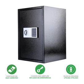 Cofre Forte Digital Eletronico Grande 52cm Senha e Chave