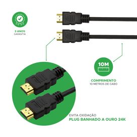 Cabo Hdmi 2.0 UltraHD 4k 3d 60hz 10 Metros 19 Pinos - PIX