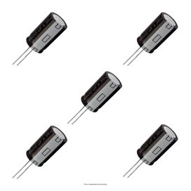 5x Capacitor Eletrolítico 6800uf x 35v 105º Kit c/ 5 Peças