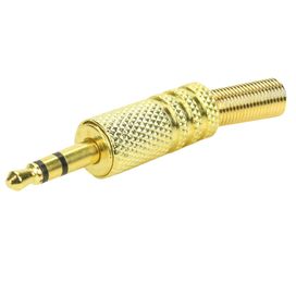 10x Plug Conector P2 Estéreo Profissional Banhado A Ouro 24k
