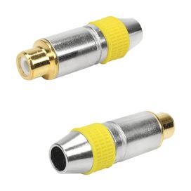 10x Plug Rca Fêmea Profissional Style Ponta Ouro 24k