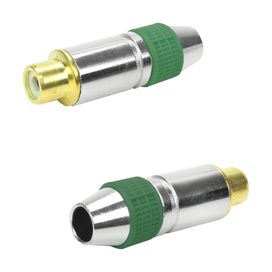 10x Plug Rca Fêmea Profissional Style Ponta Ouro 24k