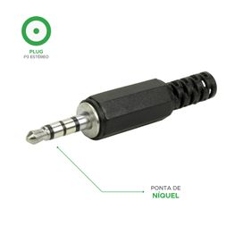 10x Conector P3 Macho Performance Sound Estéreo - Preto