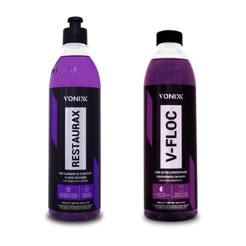 Kit Limpeza Vonixx Restaurax + V-floc Shampoo Concentrado
