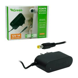 Fonte Chaveada 12v 1a Plug 5,5mm X 2,1mm - Green