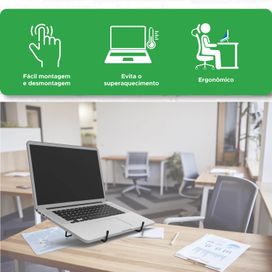 Suporte Universal P/ Notebook Ergonômico E Metálico - Mixtou