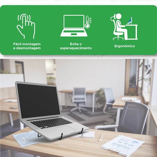 Suporte Universal P/ Notebook Ergonômico E Metálico - Mixtou