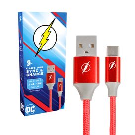 Cabo Carregador Turbo 1,5m Usb-A para Tipo C The Flash - 5+