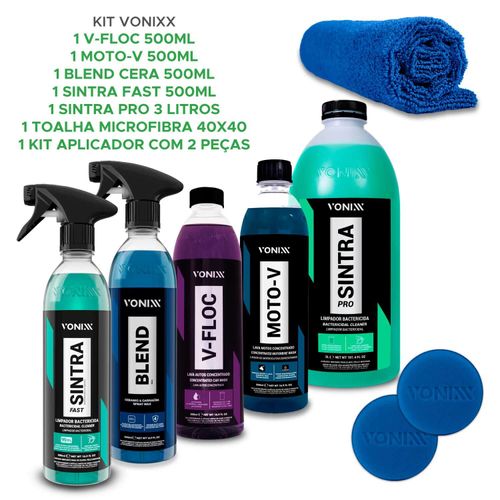 Kit Shampoo Sintra Pro Cera Sintra Fast Espuma Toalha Vonixx