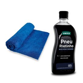 Kit Vonixx Toalha Microfibra + Pneu Pretinho 500ml Vintex