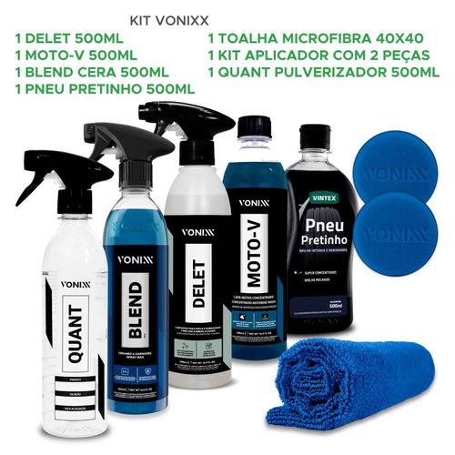 Kit Vonixx Blend Moto-v Delet Pretinho Quant Acessórios