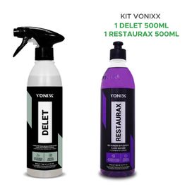 Kit Automotivo Vonixx Delet 500ml + Restaurax 500ml