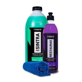 Kit Auto Vonixx Toalha Microfibra Restaurax Sintra Pro 3l