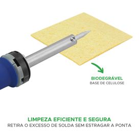 2x Esponja Vegetal Para Suporte De Ferro De Solda - ChipSCE