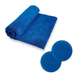 Kit Vonixx Toalha Microfibra + 2 Aplicadores De Espuma