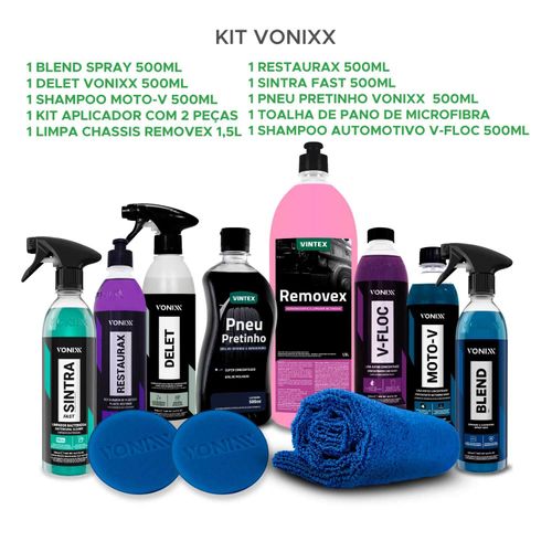 Shampoo Delet Restaurax Sintra Blend Pretinho Removex Vonixx