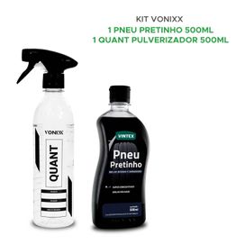 Kit Auto Vonixx Quant Pulverizador + Pneu Pretinho 500ml