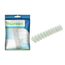 10x Conector Barra de Sindal 12 Posições 4mm 3 amp - Green