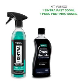 Kit Limpeza Vonixx Pneu Pretinho 500ml + Sintra Fast 500ml